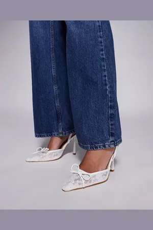 Simmi London Simmi London Bebee bow detail open back heeled court shoes in