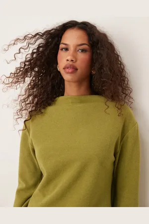 ASOS Funnel neck super soft sweat co ord in olive