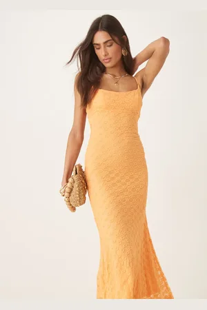 Bardot Adoni mesh midi dress in sorbet