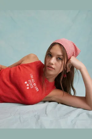 Miss Selfridge I do all my own stunts tank in washed