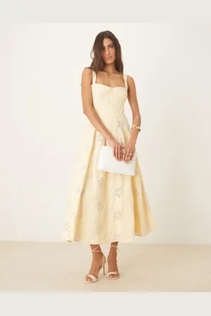 Bardot Lilah corset midi dress in daisy