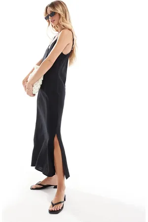 Cotton On Cotton On linen look midi shift dress in