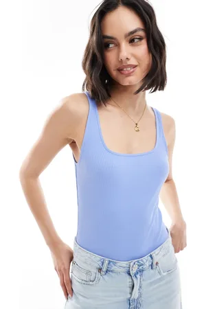 Pimkie Ribbed cotton square neck bodysuit in