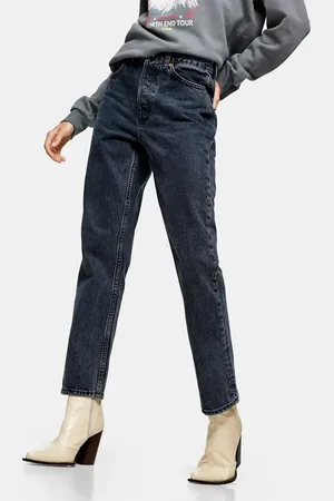 Topshop Editor straight leg jeans in blue