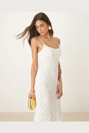 Bardot Adoni crochet midi dress in orchid