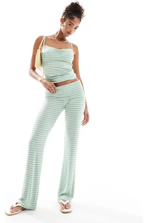 Cotton On Cotton On striped sleep recovery roll-waist lounge trousers co-ord in