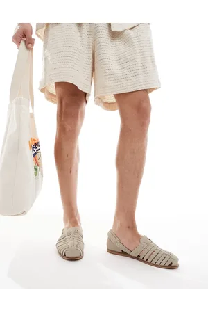 ASOS Fisherman sandals in stone suede
