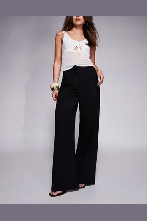 ASOS Pleat front wide leg trouser in