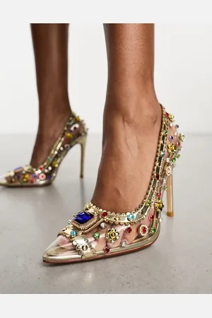AZALEA WANG Clematis embellished court shoe in
