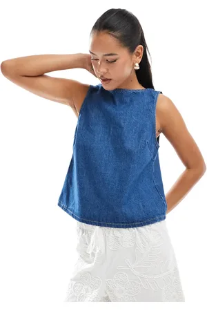 ASOS Denim shift tank top in mid