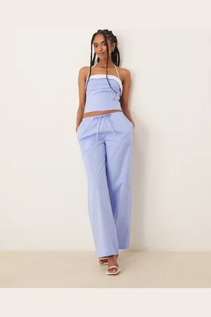 Nialaya Lacey wide leg trouser co-ord in chambray