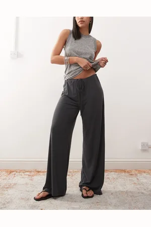 Weekday Super soft drape wide leg trousers in
