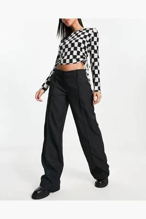 Noisy May Tailored wide leg dad trouser in