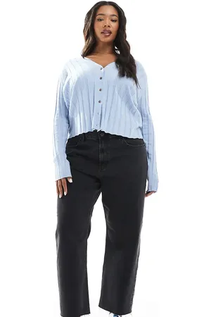 ASOS ASOS DESIGN Curve ankle grazer straight leg jeans in