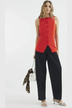 River Island Square neck strappy waistcoat in
