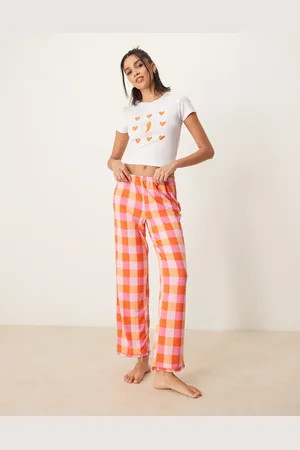 Urban Threads Co-ord trousers in red gingham print