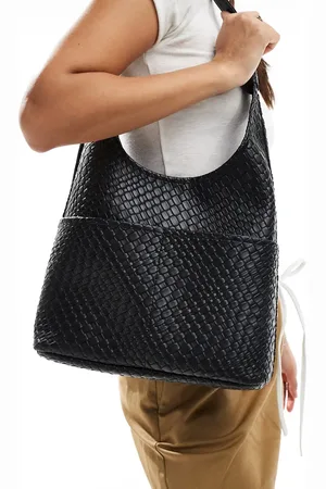 Glamorous Large woven shoulder bag with pocket detail in