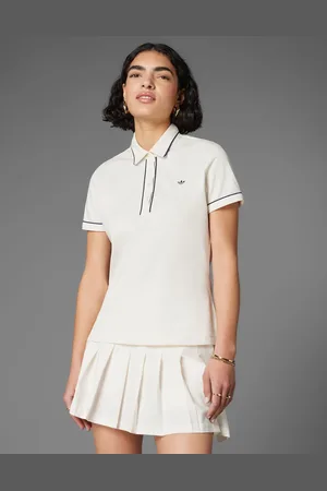 adidas Adidas Originals twistknit trefoil golf polo shirt in chalk
