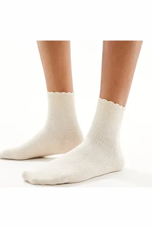 & OTHER STORIES Glitter ankle socks in beige