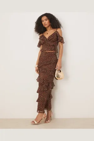 ANAYA Leopard print maxi skirt in