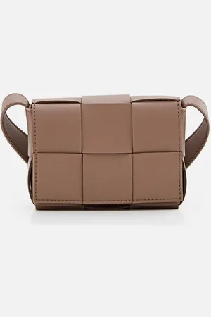 Bottega Veneta Candy Cassette Leather Shoulder Bag Brown TU
