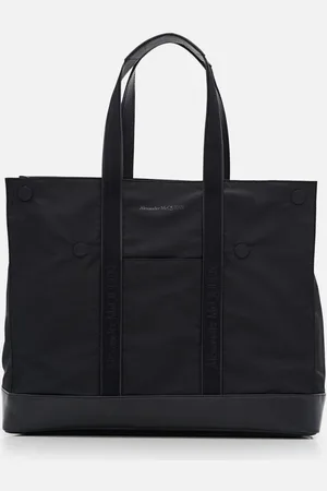 Alexander McQueen De Manta Tote Bag Black TU