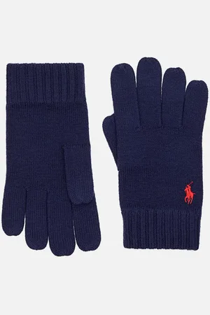 Ralph Lauren Signature Pony Knit Touch Gloves Blue TU