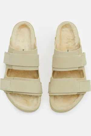 Birkenstock Uji Suede And Leather Slippers Yellow 40