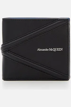 Alexander McQueen Bifold Leather Wallet Black TU