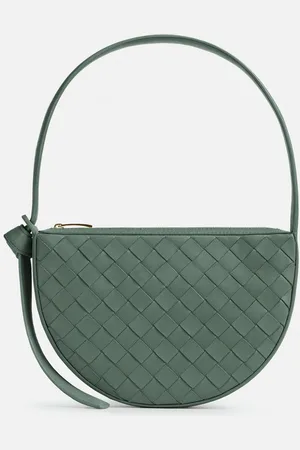 Bottega Veneta Mini Sunrise Leather Shoulder Bag Green TU
