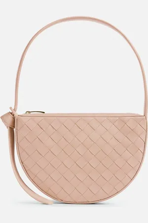 Bottega Veneta Mini Sunrise Leather Shoulder Bag Rose TU