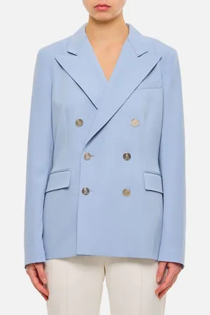 Ralph Lauren Camden Wool Gabardine Double-breasted Jacket Sky blue 4