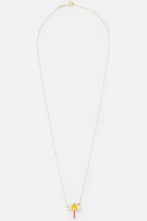 Aliita 9k Gold Sombrilla Enamel Necklace Yellow TU