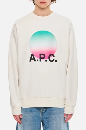 A.P.C. Sunset Crewneck Cotton Sweatshirt White L