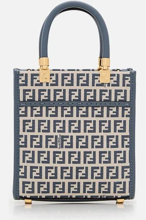 Fendi Mini Sunshine Jacquard Bag Sky blue TU