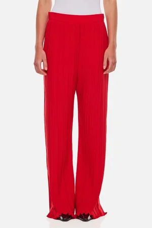 Lanvin Pleated Pants Red 38