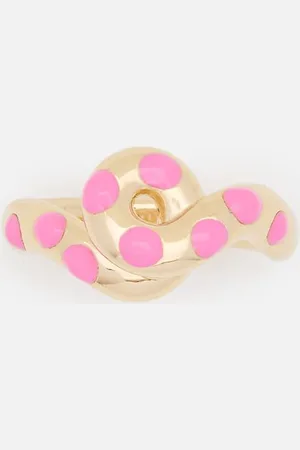 BEA BONGIASCA Chonky Wave Polka Dots Ring Rose 10