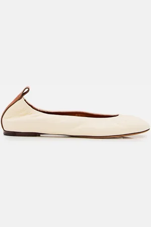 Lanvin Leather Ballet Flats White 37