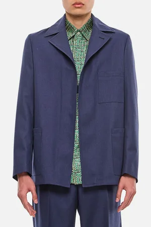Fendi Dyed Wool Jacket Blue 48