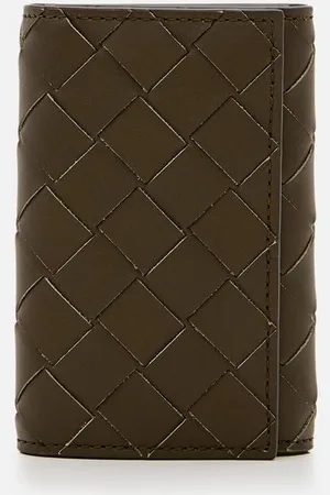 Bottega Veneta Leather Wallet Key Ring Brown TU