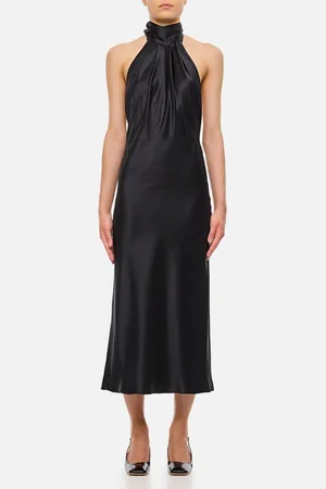 Max Mara Moli Silk Dress Black 40