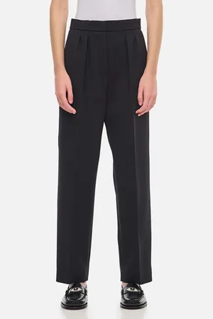 Max Mara Verbano Cropped Wool Pant Black 46