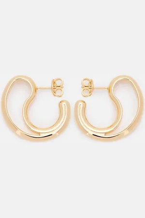 Bottega Veneta Large Frills Earrings Gold TU