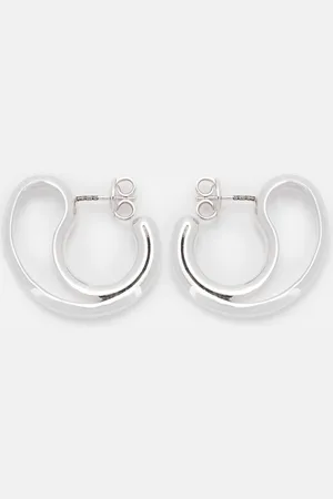 Bottega Veneta Large Frills Earrings Silver TU