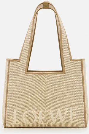 Loewe Medium Font Tote Bag Beige TU