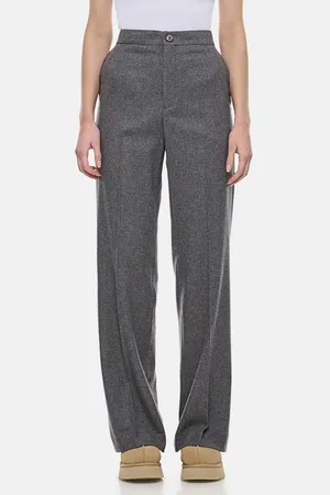 Moncler High Waist Pants Grey 44