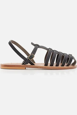 K jacques Adrien Leather Sandals Black 38