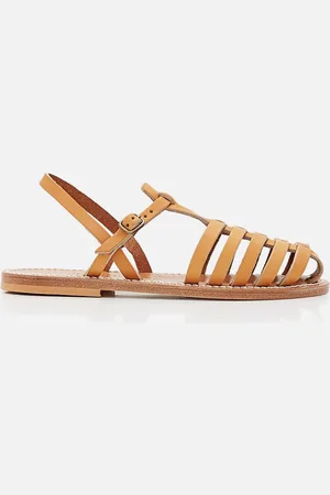 K jacques Adrien Leather Sandals Brown 41