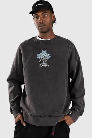 blue flowers Washed Flower Sweater