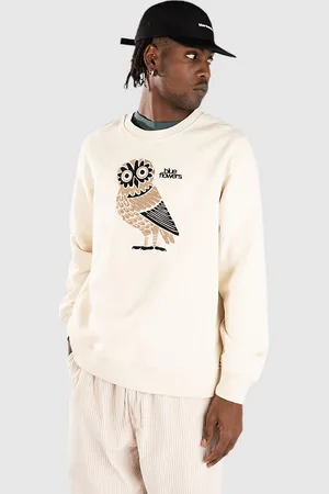 blue flowers Owl Sweater